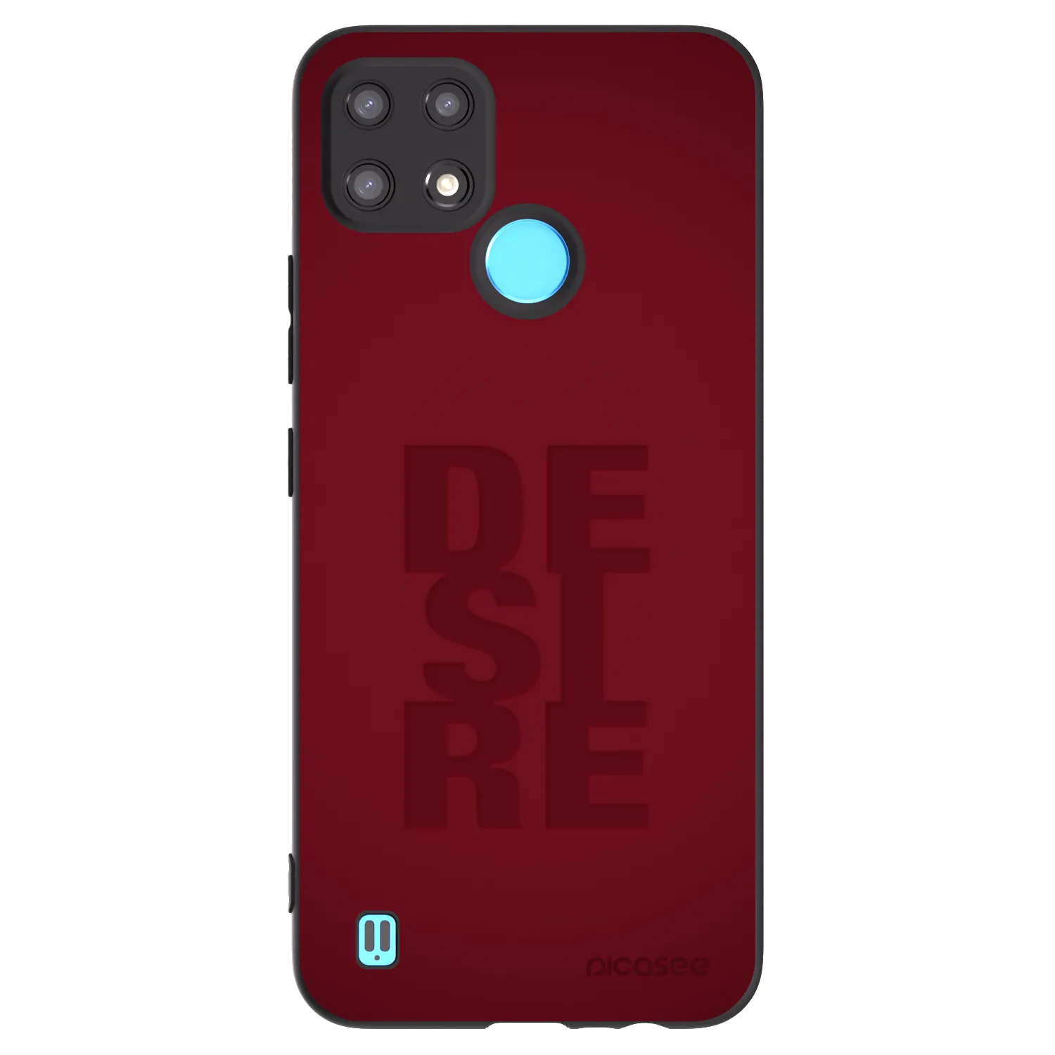 Picasee crna silikonska maskica za Realme C21 - Desire