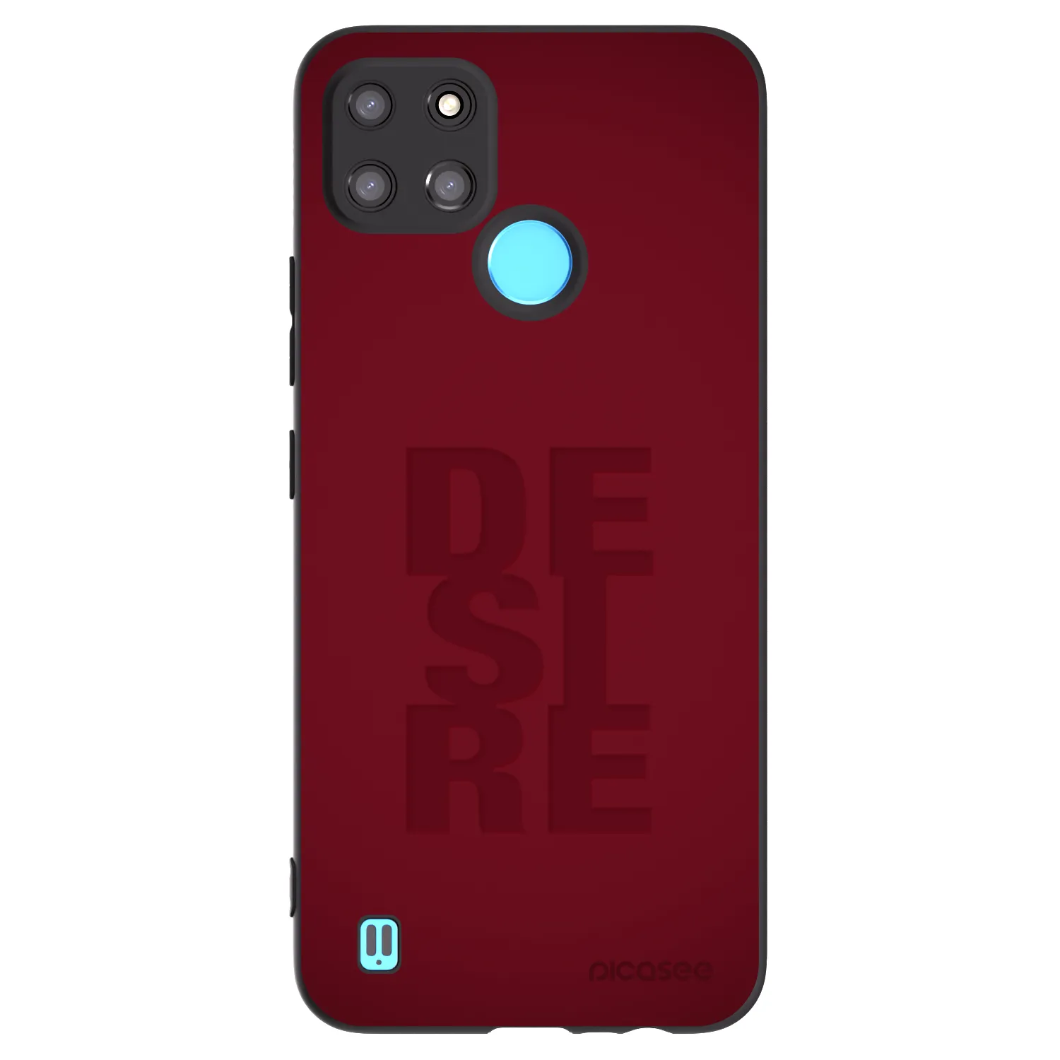 Picasee crna silikonska maskica za Realme C21Y - Desire