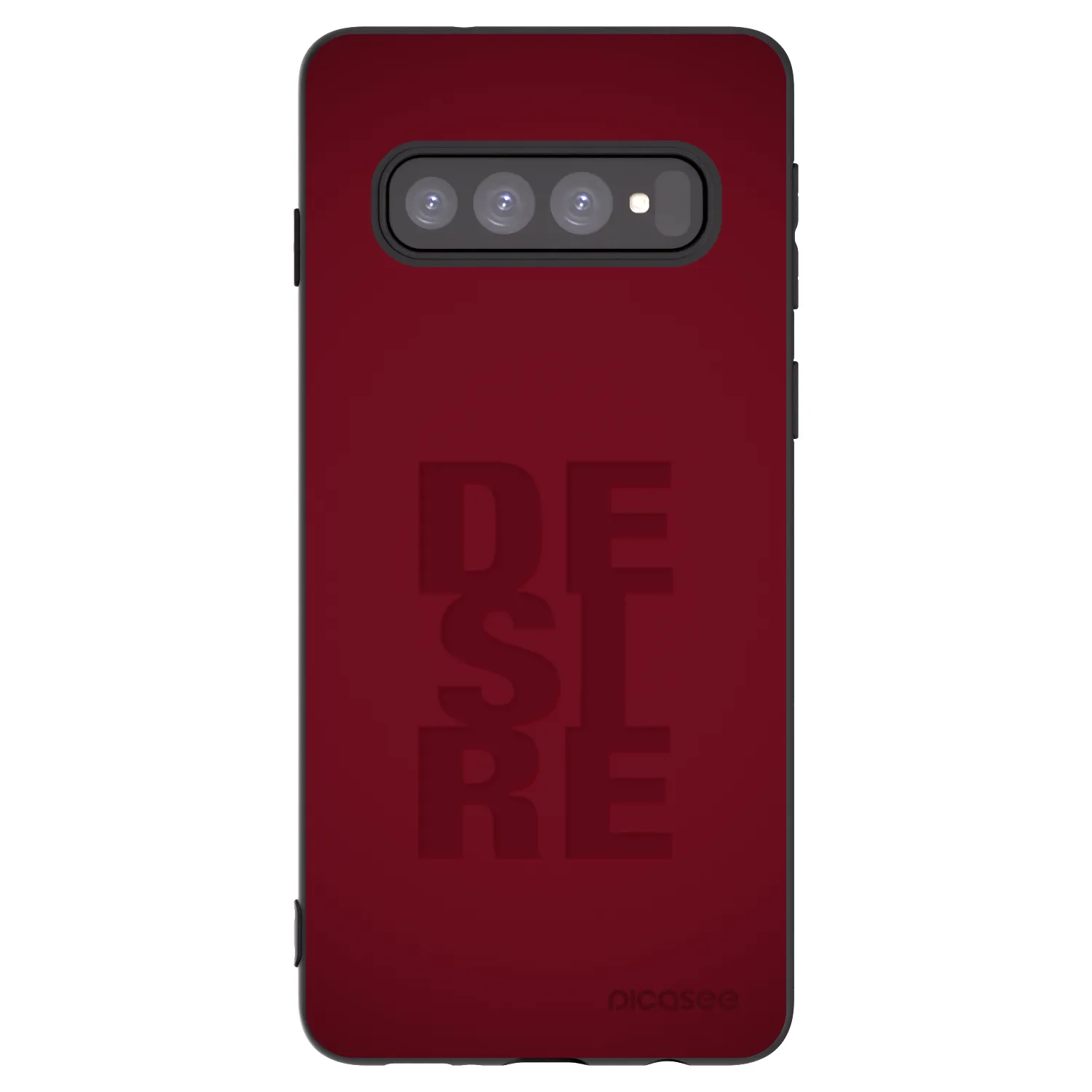 Picasee crna silikonska maskica za Samsung Galaxy S10 G973 - Desire