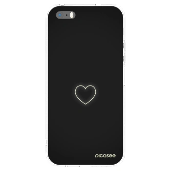 Picasee silikonska prozirna maskica za Apple iPhone 5/5S/SE - Heart