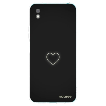 Picasee crna silikonska maskica za Xiaomi Redmi 9A - Heart