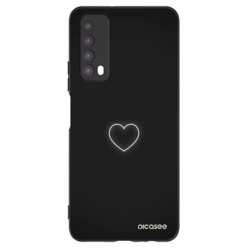 Picasee crna silikonska maskica za Huawei P Smart 2021 - Heart