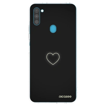 Picasee silikonska prozirna maskica za Samsung Galaxy M11 - Heart