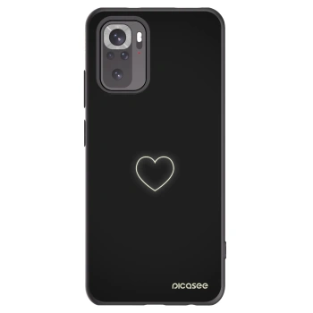 Picasee crna silikonska maskica za Xiaomi Redmi Note 10 - Heart