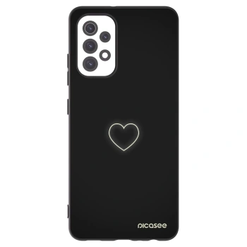 Picasee crna silikonska maskica za Samsung Galaxy A32 5G A326B - Heart