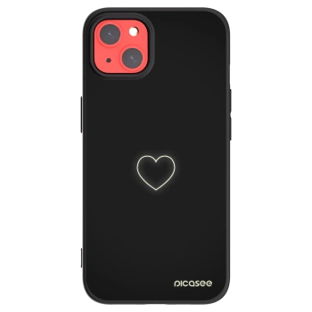 Picasee crna silikonska maskica za Apple iPhone 13 - Heart