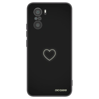 Picasee crna silikonska maskica za Xiaomi Poco F3 - Heart