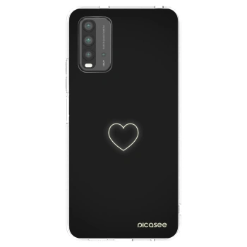Picasee crna silikonska maskica za Xiaomi Redmi 9T - Heart