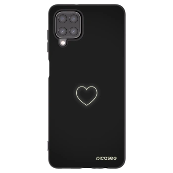 Picasee crna silikonska maskica za Samsung Galaxy M12 M127F - Heart