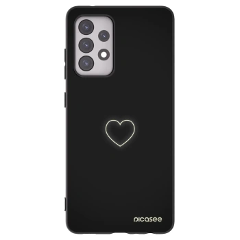 Picasee crna silikonska maskica za Samsung Galaxy A52s 5G A528B - Heart