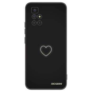 Picasee crna silikonska maskica za Xiaomi Redmi 10 - Heart