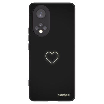 Picasee crna silikonska maskica za Honor 50 5G - Heart