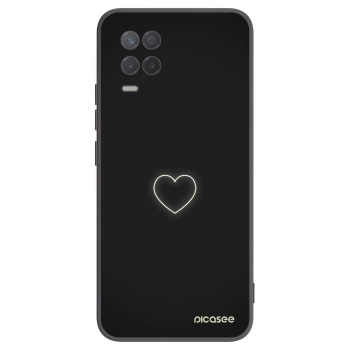 Picasee crna silikonska maskica za Realme 8 5G - Heart