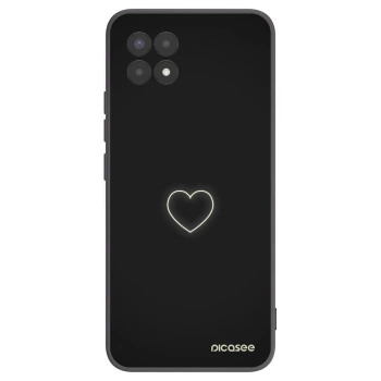 Picasee crna silikonska maskica za Realme 8i - Heart