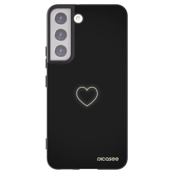 Picasee crna silikonska maskica za Samsung Galaxy S22 5G - Heart