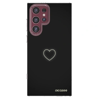 Picasee silikonska prozirna maskica za Samsung Galaxy S22 Ultra 5G - Heart