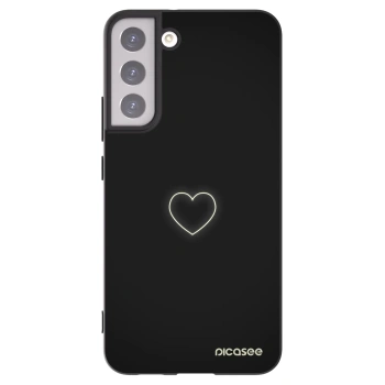 Picasee crna silikonska maskica za Samsung Galaxy S22+ 5G - Heart