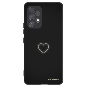Picasee crna silikonska maskica za Samsung Galaxy A53 5G A536 - Heart