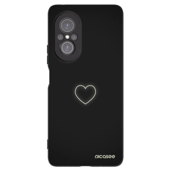 Picasee crna silikonska maskica za Huawei Nova 9 SE - Heart