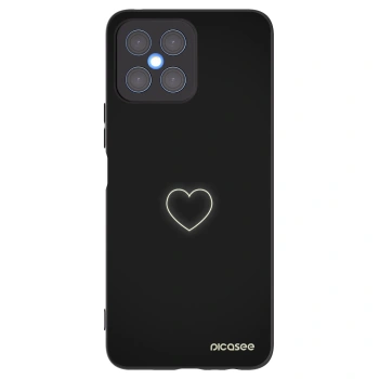 Picasee crna silikonska maskica za Honor X8 4G - Heart