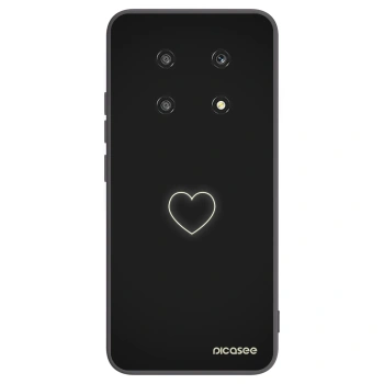 Picasee crna silikonska maskica za Honor Magic4 Lite 5G - Heart