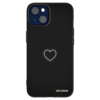 Picasee crna silikonska maskica za Apple iPhone 14 - Heart