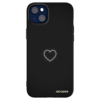 Picasee crna silikonska maskica za Apple iPhone 14 Plus - Heart