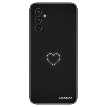 Picasee crna silikonska maskica za Samsung Galaxy M13 M135F - Heart
