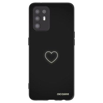 Picasee crna silikonska maskica za OPPO A94 5G - Heart