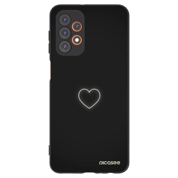 Picasee crna silikonska maskica za Samsung Galaxy A23 A235F 4G - Heart