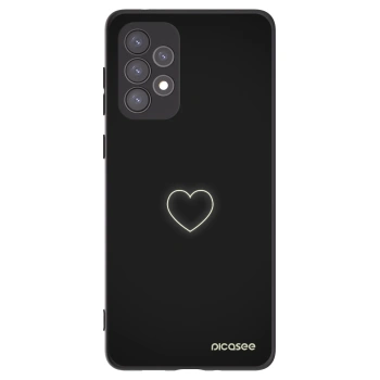 Picasee crna silikonska maskica za Samsung Galaxy A73 5G - Heart