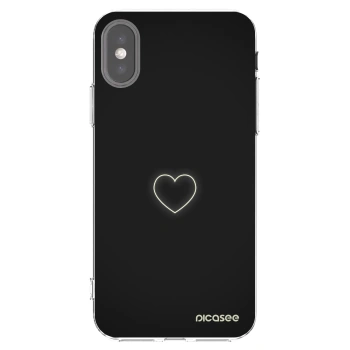 Picasee silikonska prozirna maskica za Apple iPhone X/XS - Heart