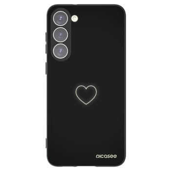 Picasee crna silikonska maskica za Samsung Galaxy S23+ 5G - Heart