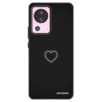 Picasee crna silikonska maskica za Xiaomi 13 Lite - Heart