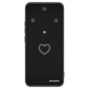 Picasee crna silikonska maskica za Honor Magic5 Lite 5G - Heart