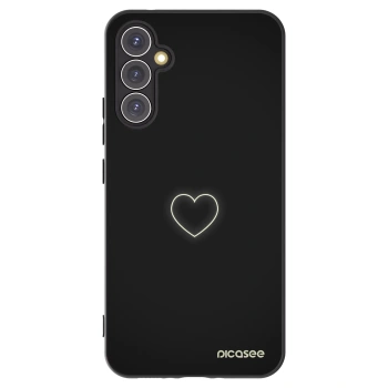 Picasee crna silikonska maskica za Samsung Galaxy A34 5G A346B - Heart