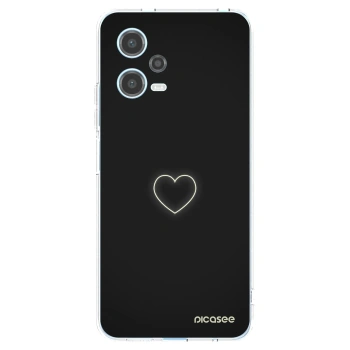 Picasee silikonska prozirna maskica za Xiaomi Redmi Note 12 5G - Heart