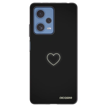 Picasee crna silikonska maskica za Xiaomi Redmi Note 12 Pro 5G - Heart
