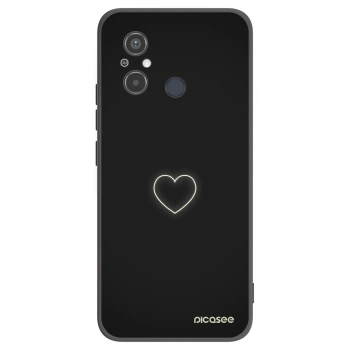 Picasee crna silikonska maskica za Xiaomi Redmi 12C - Heart