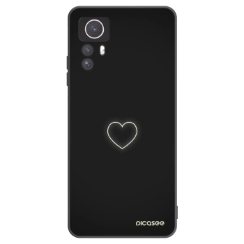 Picasee crna silikonska maskica za Xiaomi Redmi Note 12S - Heart