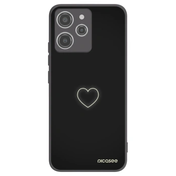 Picasee crna silikonska maskica za Xiaomi Redmi 12 4G - Heart