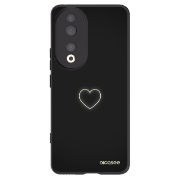 Picasee crna silikonska maskica za Honor 90 5G - Heart
