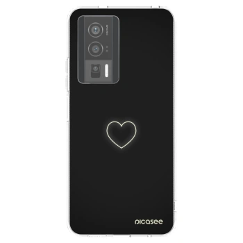 Picasee silikonska prozirna maskica za Xiaomi Poco F5 Pro 5G - Heart