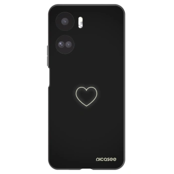 Picasee crna silikonska maskica za Honor 90 Lite 5G - Heart