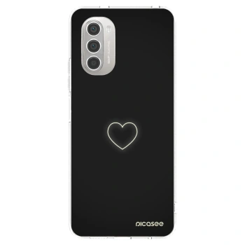 Picasee silikonska prozirna maskica za Motorola Moto G51 - Heart