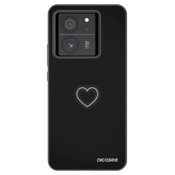 Picasee crna silikonska maskica za Xiaomi 13T - Heart