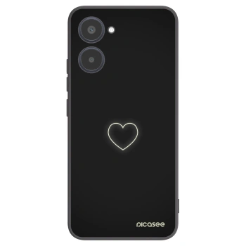 Picasee crna silikonska maskica za Realme 10 4G - Heart