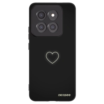 Picasee crna silikonska maskica za Xiaomi 14 Pro - Heart