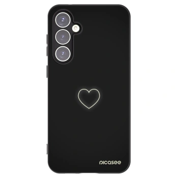 Picasee crna silikonska maskica za Samsung Galaxy S23 FE S711B - Heart