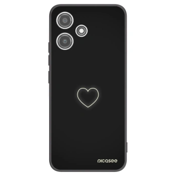 Picasee crna silikonska maskica za Xiaomi Redmi 12 5G - Heart